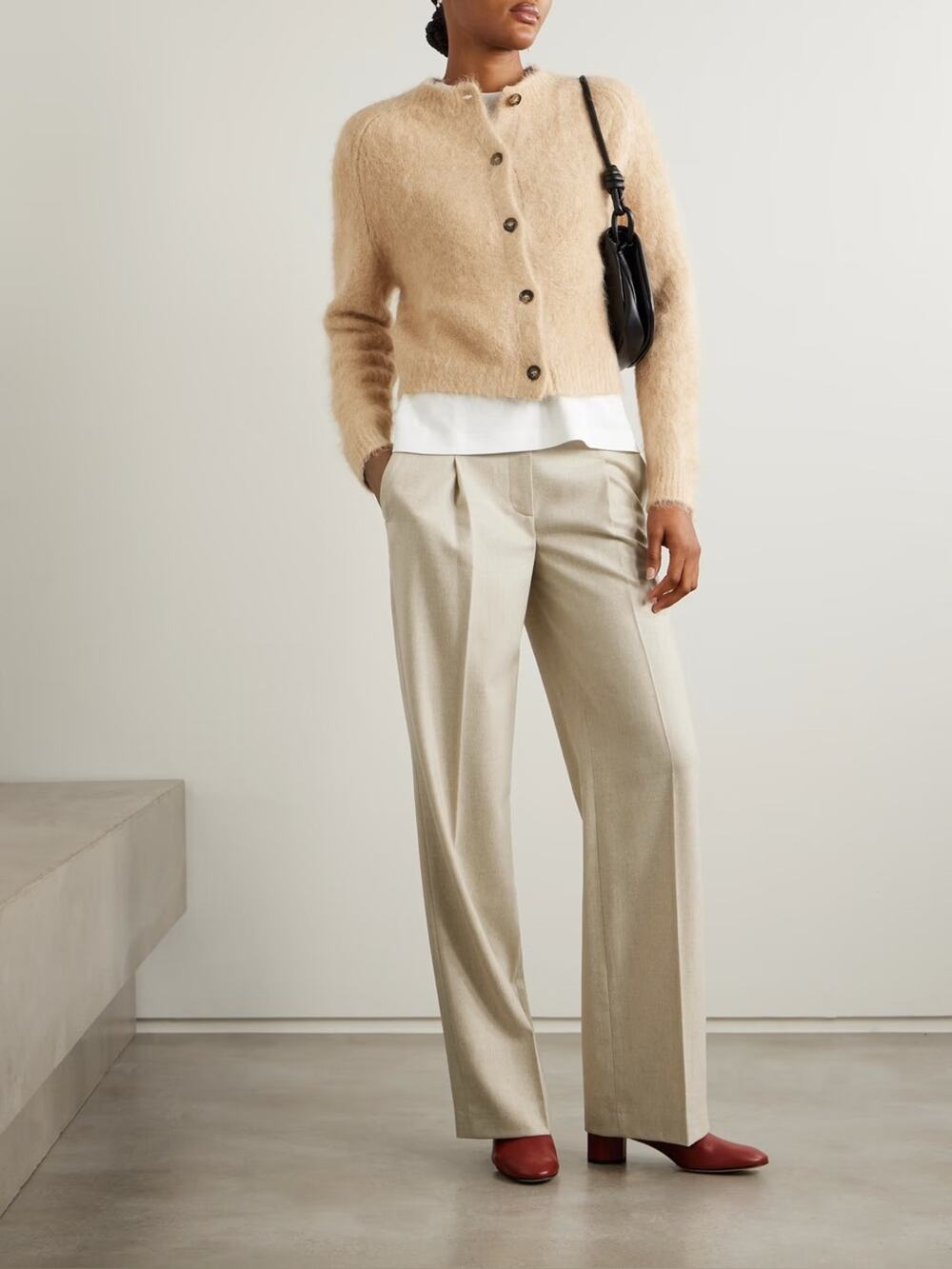 Loulou Studio Juno pleated wool-blend wide-leg pants